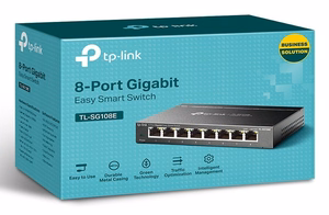 TP-Link 8 prievadų Gigabit Easy Smart komutatorius