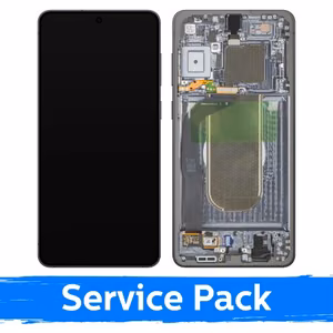 LCD ekranas suderinamas su Samsung S937 S25 Edge su rėmeliu / Titanium Silver / (Service Pack)