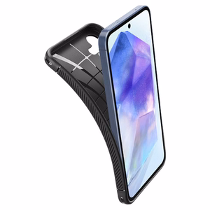 Spigen Rugged Armor dėklas, skirtas Samsung Galaxy A55 5G, matinis juodas