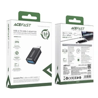 Acefast J1 USB-A 3.0 (moteriškas) į USB-C 3.0 (vyriškas) 5Gb/s adapteris - juodas