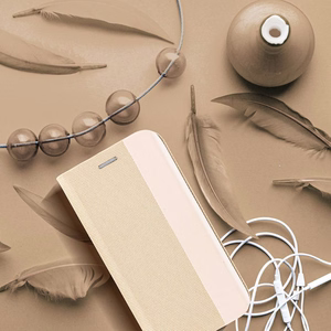 Atverčiamas dėklas skirtas Samsung A27 Sensitive Book auksinis