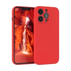 Dėklas Liquid Silicone 1.5mm Xiaomi Redmi Note 14 Pro 5G/Poco X7 raudonas