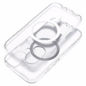 Skaidrus dėklas 2 mm IPHONE 15 Pro Max suderinamas su Magnetine (kameros apsauga) permatomas