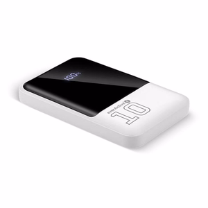 Powerbank 10 000mAh, 2x USB, 1x USB-C 22,5W, QC4+, LCD screen, white