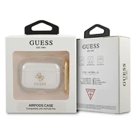 Guess GUAPUCG4GT AirPods Pro dėklas Skaidrus Glitter kolekcija
