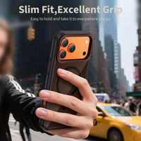 Tech-Protect MagHybrid MagSafe dėklas iPhone 17 Pro juodas ir raudonas