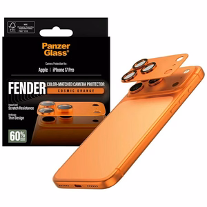 PanzerGlass Fender kameros apsauginis grudintas stiklas iPhone 17 Pro - oranzinis