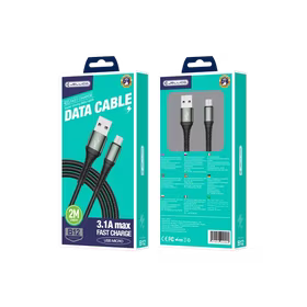 JELLICO laidas B12 Micro USB 3.1A 2M Juodas