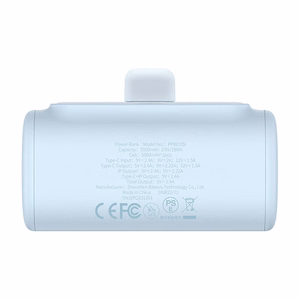 Išorinė baterija OS-Baseus Compact IP 5000mAh 20W (mėlyna)