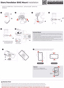 Spigen Gearlock MS100 dviračio rankenos laikiklis juodas