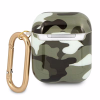 Guess GUA2UCAMA AirPods dėklas žalia/chaki Camo kolekcija