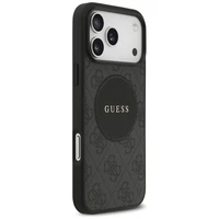 Guess 4G Circle Classic Logo Magnetinis dėklas telefonui iPhone 17 Pro Max - juodas