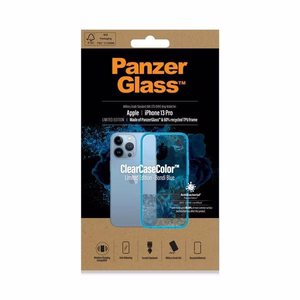 PanzerGlass ClearCase antibakterinis karinės klasės sertifikuotas dėklas telefonui iPhone 13 Pro – skaidrus mėlynas