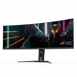 GIGABYTE CO49DQ OLED išlenktas žaidimų monitorius - 5120x1440 (DQHD), 1800R, 144Hz, 0.03ms, KVM, FreeSync Premium Pro, HDMI 2.1