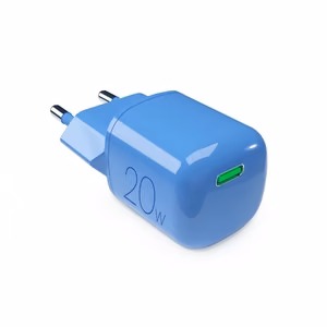 Puro 20W GaN USB-C sieninis įkroviklis - mėlynas