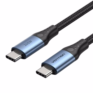 Vention USB 2.0 5A 240W 1,5 m juodas USB-C į USB-C laidas