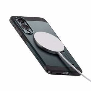 Spigen Tough Armor Magnetinis dėklas telefonui Samsung Galaxy S25 Edge - žalias/juodas