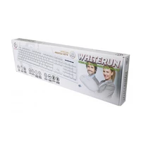 "Rebeltec" belaidis rinkinys: klaviatūra + pelė, balta WHITERUN