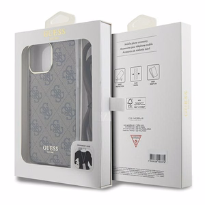 Guess Crossbody Cord 4G Print dėklas telefonui iPhone 15 Pro – rudas