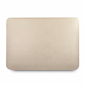 Guess Saffiano Script dėklas 13" nešiojamam kompiuteriui - auksinis