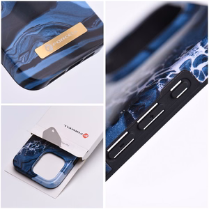 FORCELL F-PROTECT Mirage dėklas telefonui suderinamas su MagSafe IPHONE 15 Plus vandenyno marmuras