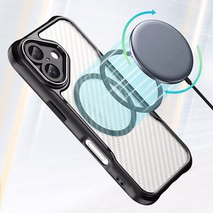 Defender Carbon Mag dėklas for iPhone 17 6,3" juodas