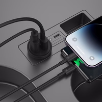 "Devia" automobilinis įkroviklis Smart Mini PD QC 3.0 30W 1x USB 1x USB-C baltas