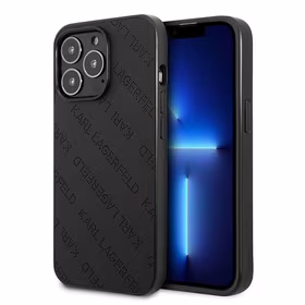 Karl Lagerfeld perforuotas Allover dėklas iPhone 13 Pro / 13 6.1" - juoda