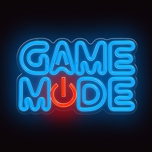 Forever Light Neon Plexi LED Game Mode mėlyna raudona FPNE38