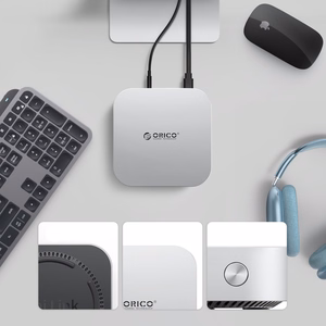 "Orico MiniLink 9-in-1" doko stotis su M.2 SSD kietojo disko įkrova - sidabrinė
