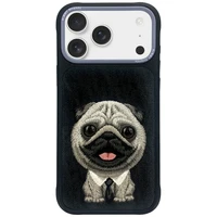 NIMMY dėklas BIG EYED PET 2.0 Šuo IPHONE 17 Pro juodas