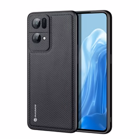 Dux Ducis Fino dėklas padengtas nailono medžiaga Oppo Reno7 Pro 5G juodas