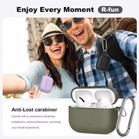 "Tech-Protect" silikoninis dėklas su kabliuku, skirtas "AirPods Pro" - violetinis