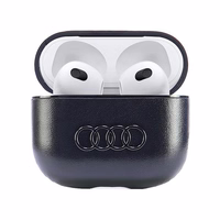 Audi odinis dėklas su dideliu logotipu AirPods 3 - juodas