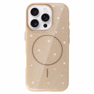 Magnetinis Itin Plonas Blizgus dėklas Iphone 13 Pro Max auksinė