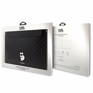 Karl Lagerfeld Saffiano Monograma Choupette dėklas 14" nešiojamam kompiuteriui - juodas