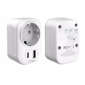 Tech-Protect TA100 US adapteris baltas