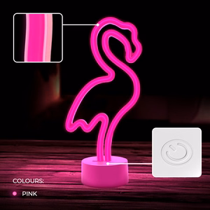 Neon LED on stovas FLAMINGO rožinis USB-C FSC-11 Forever Light
