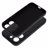 Dėklas Silicone Mag Cover (MagSafe) skirtas iPhone 15 Pro juodas