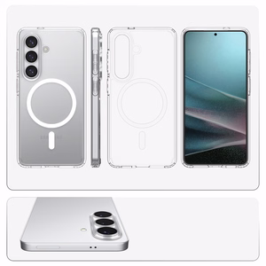 SPIGEN dėklas ULTRA HYBRID MAG, suderinamas su "MagSafe", skirtas S26, skaidrus / baltas