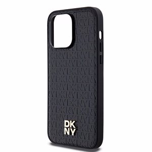 DKNY Odinis raštas metalo logotipas MagSafe dėklas telefonui skirtas iPhone 13 Pro Max - juodas