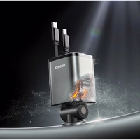 Automobilinis įkroviklis Joyroom "JR-CCL05" juodas 30W (1xPD / 1xQC3.0) + "Lightning" ir "Type-C" laidas