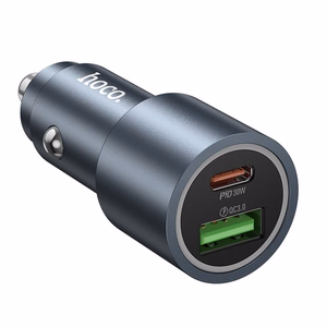 Automobilinis įkroviklis Hoco USB A + USB C PD QC3.0 48W Z60 juodas