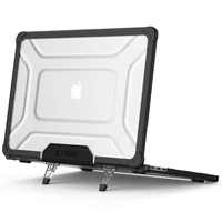 Tech-Protect SmartShell Pro dėklas MacBook Air 13" 2023-2025 M2 / M3 / M4 - permatomas ir juodas