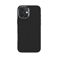 Benks Magnetinis Armor Pro Kevlar dėklas telefonui iPhone 16 - metalinis rėmas 600D - juodas (m)