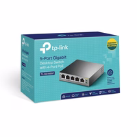TP-Link TL-SG1005P Ne-valdomas Gigabit Ethernet (10/100/1000) Maitinimas per Eternetą (PoE) Juoda