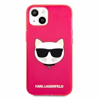 KARL LAGERFELD KLHCP13SCHTRP IPHONE 13 MINI 5.4 "rožinis/rožinis dėklas GLITTER CHAPETTE FLUO