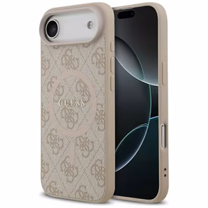Guess 4G Ring Classic Logo MagSafe Чехол для iPhone 17 Air - розовый