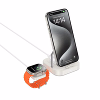 Belaidis įkroviklis Hoco 3in1 3A 5W, suderinamas su Apple Watch CQ16A, balta spalva