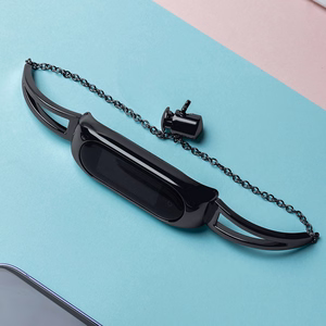 Metalinė apyrankė Xiaomi Mi Band 3 / 4 / 5 / 6 dirželis - juodas